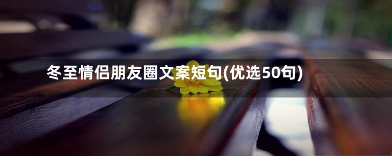 冬至情侣朋友圈文案短句(优选50句)