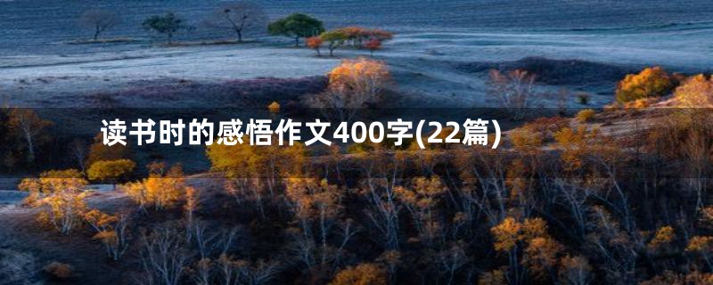 读书时的感悟作文400字(22篇)