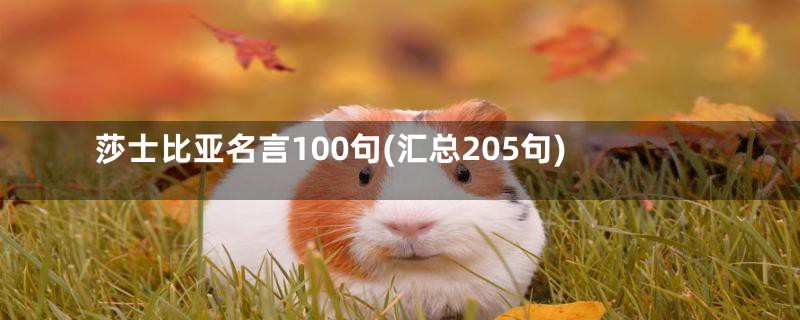 莎士比亚名言100句(汇总205句)