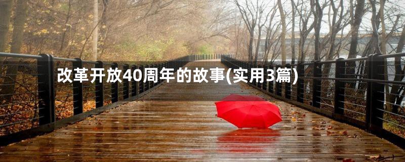 改革开放40周年的故事(实用3篇)