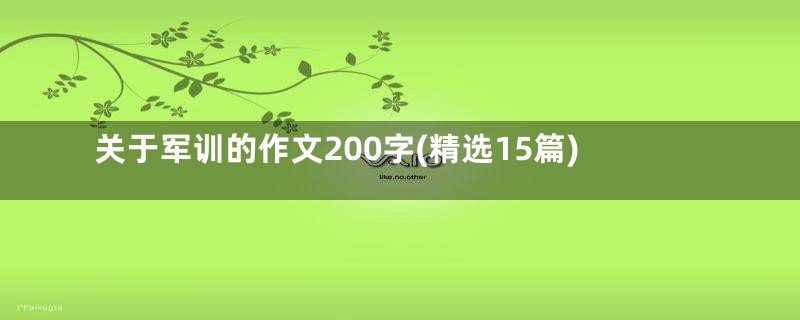 关于军训的作文200字(精选15篇)