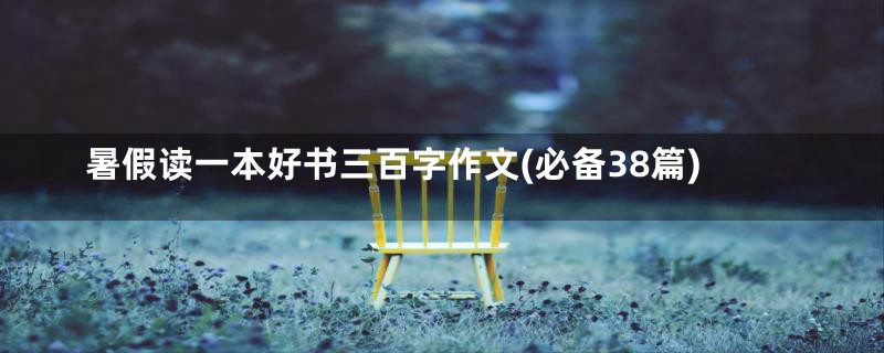 暑假读一本好书三百字作文(必备38篇)