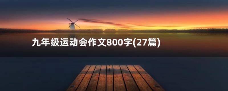 九年级运动会作文800字(27篇)