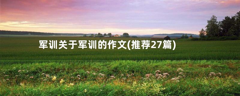 军训关于军训的作文(推荐27篇)