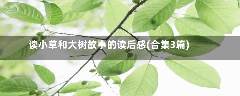 读小草和大树故事的读后感(合集3篇)