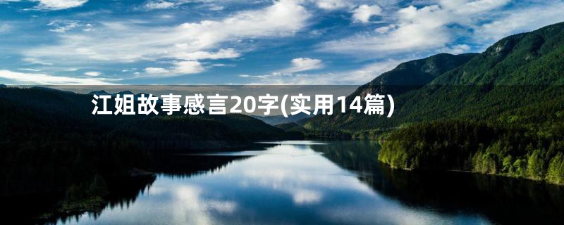 江姐故事感言20字(实用14篇)