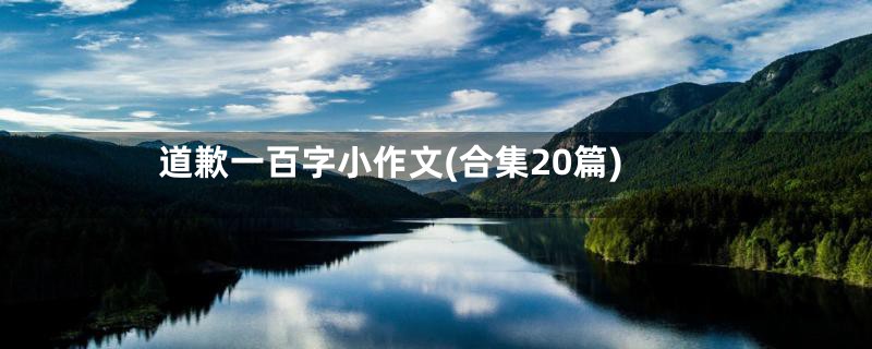 道歉一百字小作文(合集20篇)