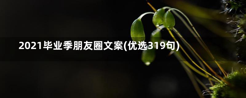 2021毕业季朋友圈文案(优选319句)