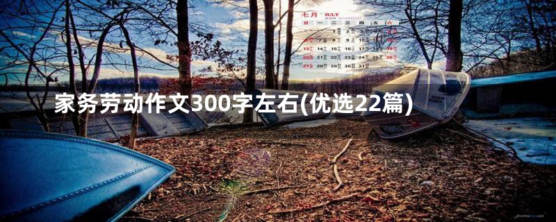 家务劳动作文300字左右(优选22篇)