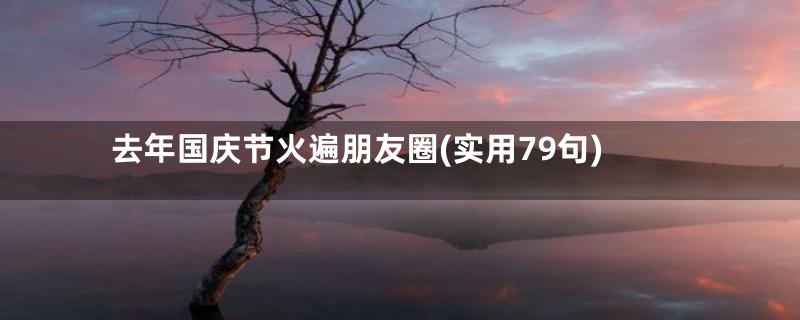 去年国庆节火遍朋友圈(实用79句)