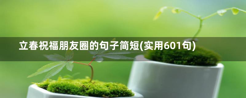 立春祝福朋友圈的句子简短(实用601句)