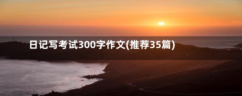 日记写考试300字作文(推荐35篇)