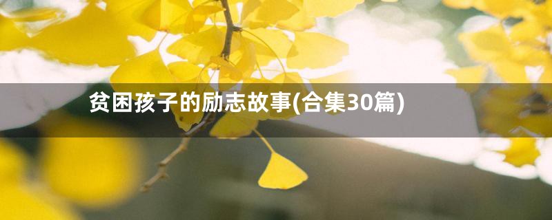 贫困孩子的励志故事(合集30篇)