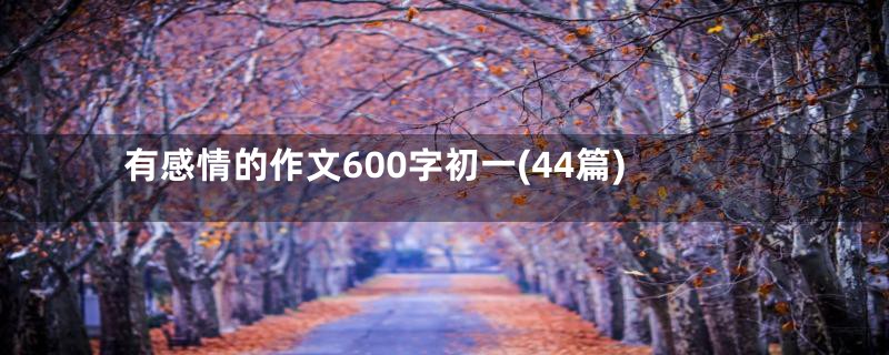 有感情的作文600字初一(44篇)