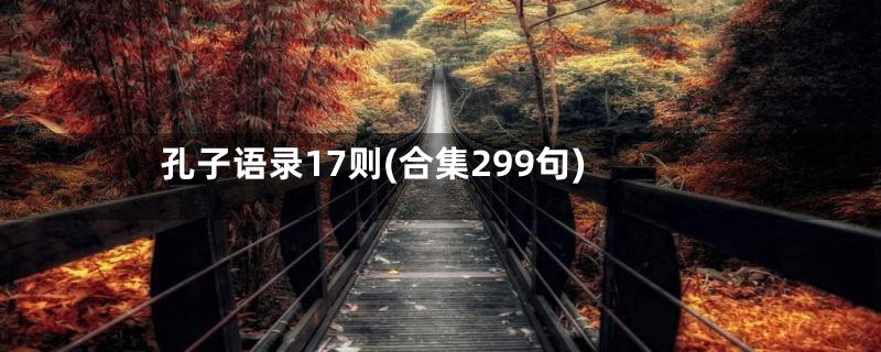 孔子语录17则(合集299句)