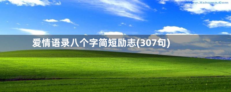 爱情语录八个字简短励志(307句)