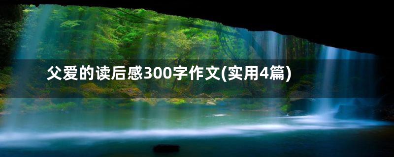 父爱的读后感300字作文(实用4篇)