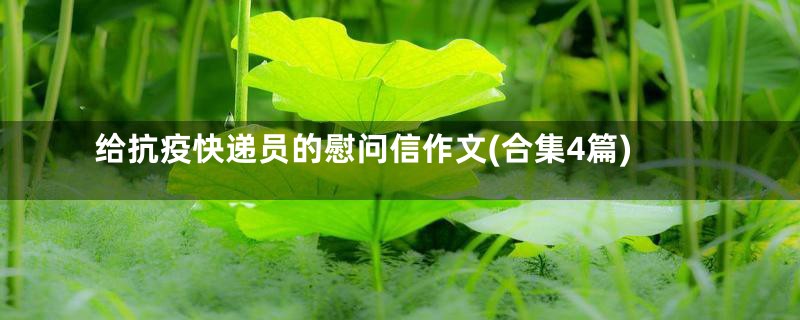 给抗疫快递员的慰问信作文(合集4篇)