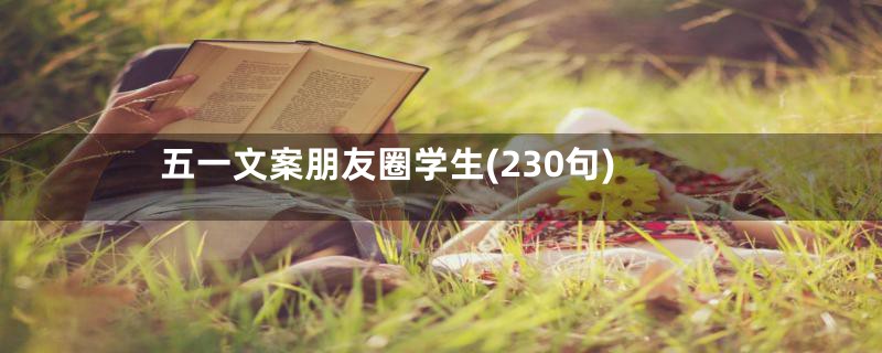 五一文案朋友圈学生(230句)