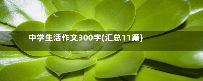 中学生活作文300字(汇总11篇)