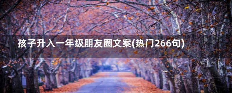 孩子升入一年级朋友圈文案(热门266句)