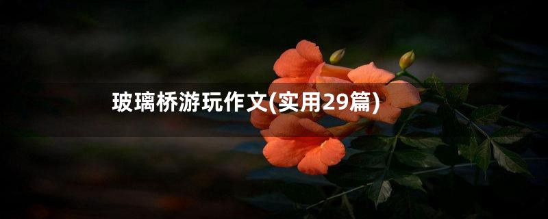 玻璃桥游玩作文(实用29篇)