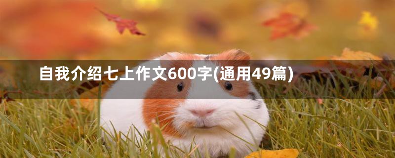 自我介绍七上作文600字(通用49篇)