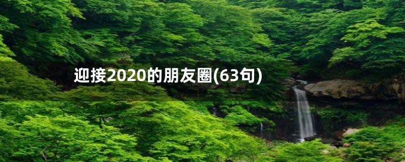 迎接2020的朋友圈(63句)