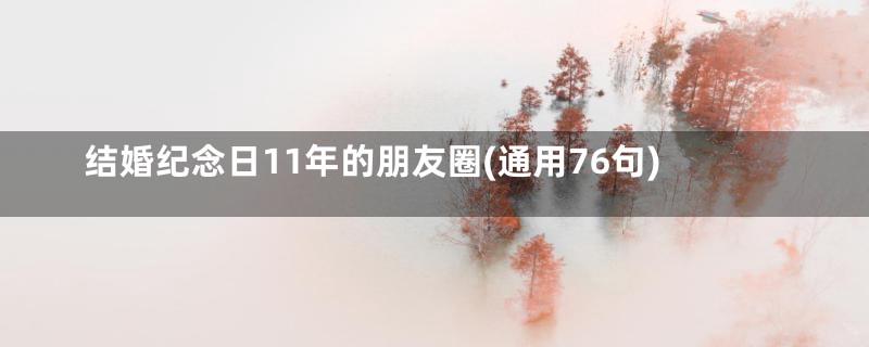 结婚纪念日11年的朋友圈(通用76句)