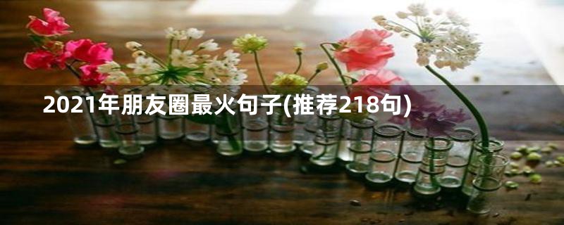 2021年朋友圈最火句子(推荐218句)