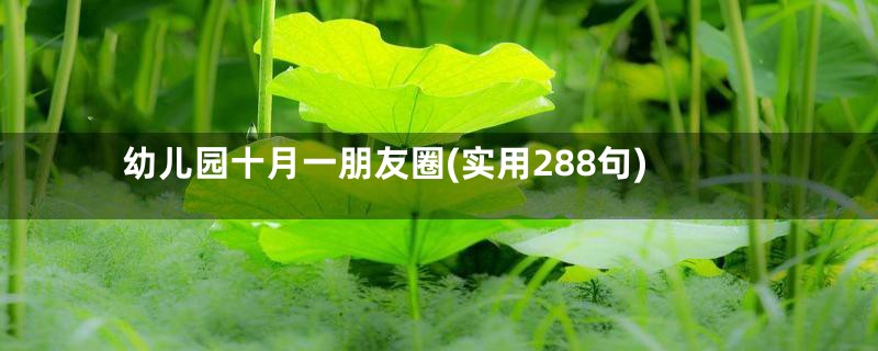 幼儿园十月一朋友圈(实用288句)