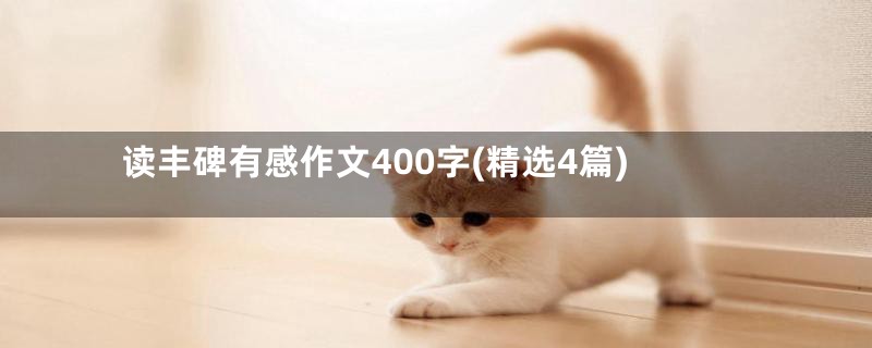 读丰碑有感作文400字(精选4篇)