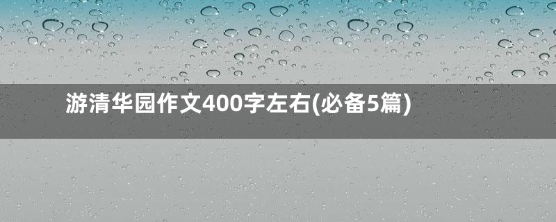 游清华园作文400字左右(必备5篇)