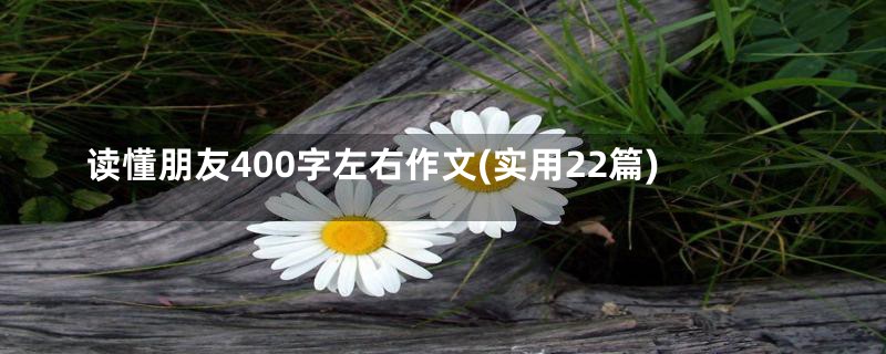 读懂朋友400字左右作文(实用22篇)