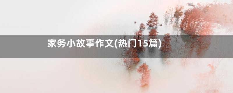 家务小故事作文(热门15篇)