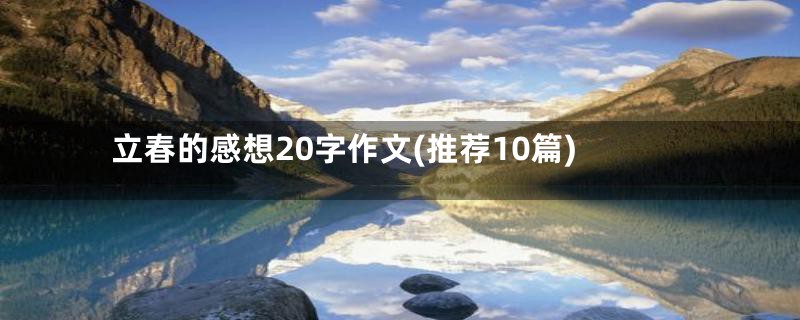 立春的感想20字作文(推荐10篇)