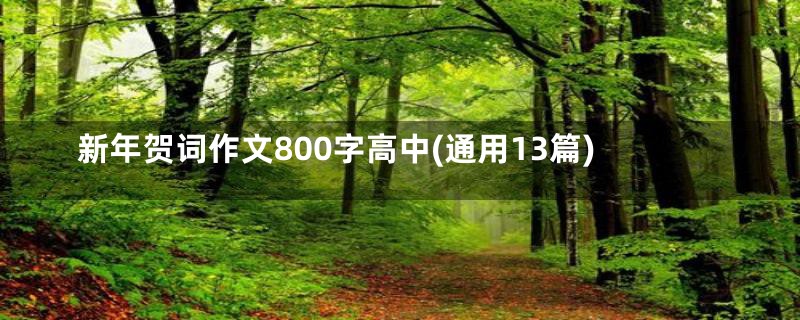 新年贺词作文800字高中(通用13篇)