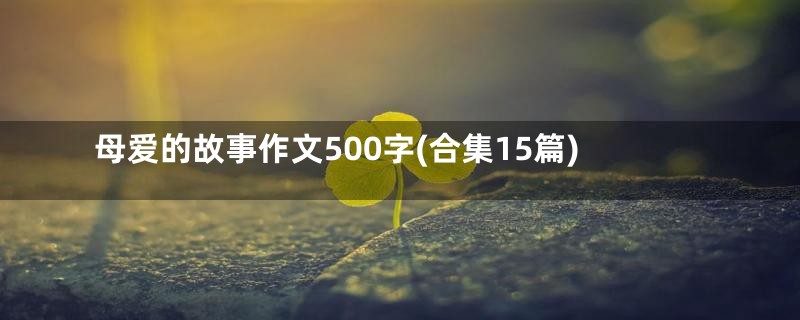 母爱的故事作文500字(合集15篇)