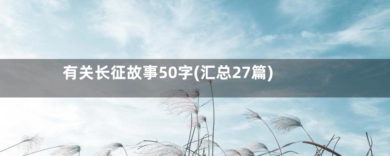 有关长征故事50字(汇总27篇)