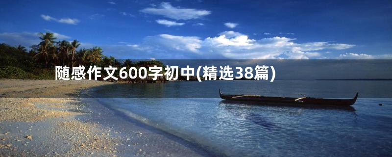 随感作文600字初中(精选38篇)