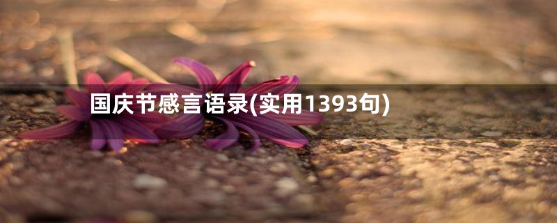 国庆节感言语录(实用1393句)