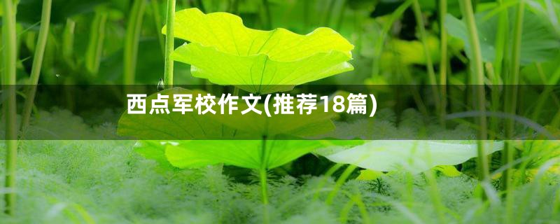 西点军校作文(推荐18篇)