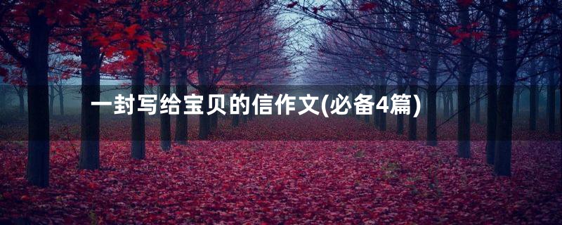 一封写给宝贝的信作文(必备4篇)