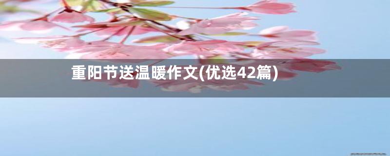 重阳节送温暖作文(优选42篇)