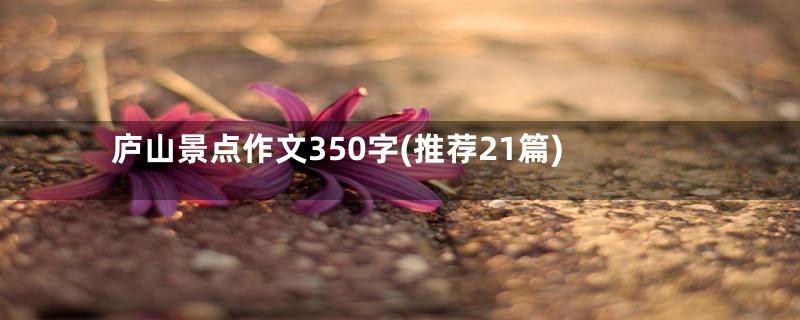 庐山景点作文350字(推荐21篇)