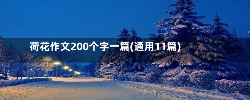 荷花作文200个字一篇(通用11篇)