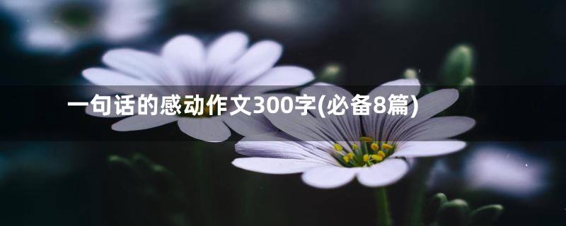 一句话的感动作文300字(必备8篇)