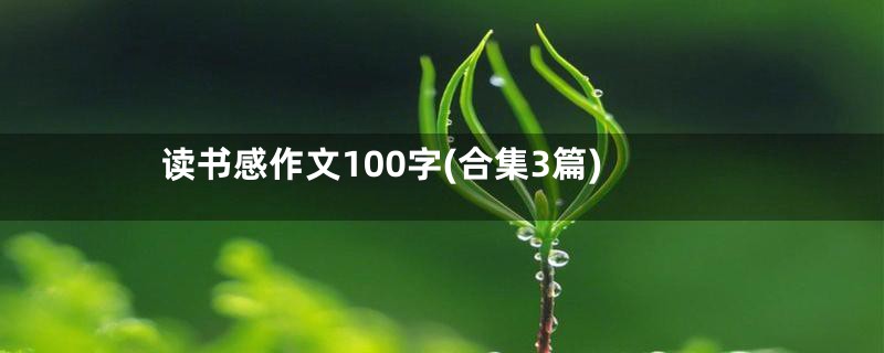 读书感作文100字(合集3篇)