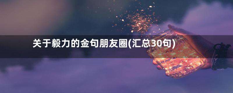 关于毅力的金句朋友圈(汇总30句)