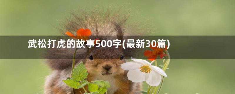 武松打虎的故事500字(最新30篇)